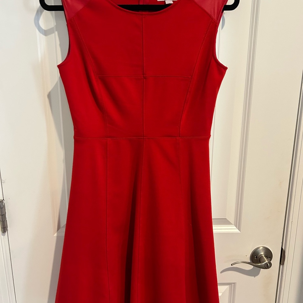 New York & Company Red Sleeveless A-Line Dress